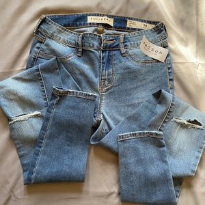 distressed skinny jeans, pac sun, size 25